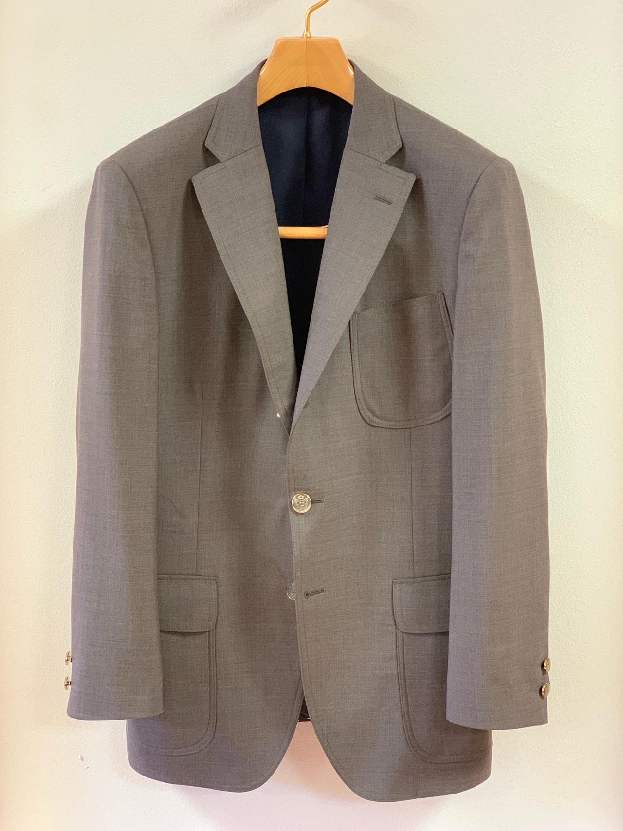 お客様お仕立てアメトラジャケット オーダースーツ専門店 M2plant オーダースーツかつだ